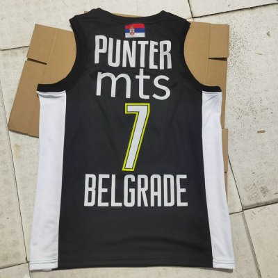 7 Punter Partizan Belgrade 2023-24 Basketball Jersey Black